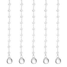 5Pcs Acrylic Crystal Garland Strands Bead String Hanging 2m/6.56ft