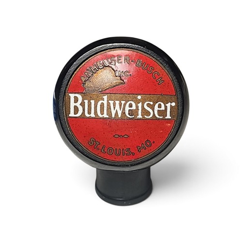 Early Vintage Budweiser Round Ball Beer Tap Enameled