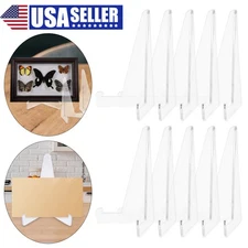 Clear Triangular Card Stand Stable PS Holder for Trading Cards Coins Compact 10X