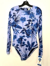 Hurley Women  s Large Tropical Long Sleeve One Piece Swimsuit Surfsuit Rash Guard