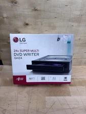 LG Super-Multi 24x Internal DVD±RW/CD-RW Drive - Black (GH24NSB0) New