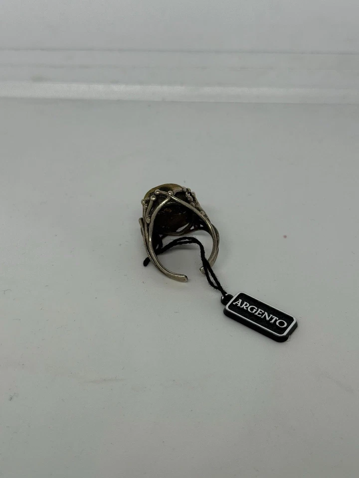 Anello In Argento 925 Zaffiro Blu - Immagine 3 di 4