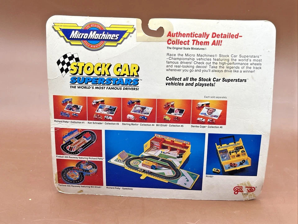 Plataforma semirremolque de carreras Galoob nueva en paquete micro máquinas Richard Petty Nascar con coche 7432 Foto 4 de 4