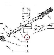 Vespa PK PX 125 - 200 & LML Star Handlebar Gear Change to Headset Spacer Shim