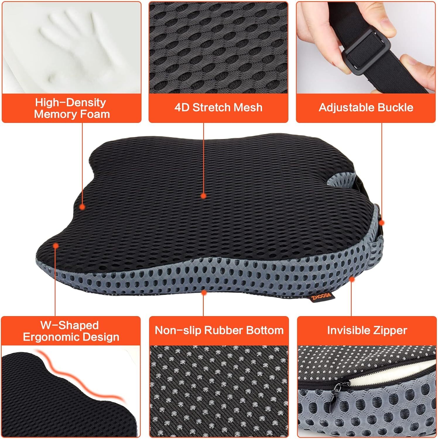 Foam Seat Cushion Pain Support Orthopaedic Lumbar Back Wedge Car Office