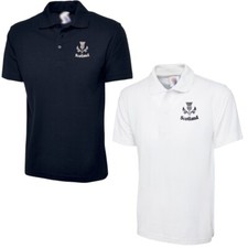 Scotland Rugby Style Shirt Polo Top Embroidered Thistle