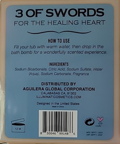 Tarot Illuminati Lovers Moon 3 Of Swords Page Of Cups Knight Scented Bath Bombs - Picture 7 of 11
