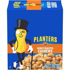 Honey Roasted Salted Cashews, 1.5 Ounce Pack Of 18