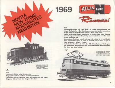catalog ATLAS 1969 novelty N gauge - Rivarossi IT F E D aa