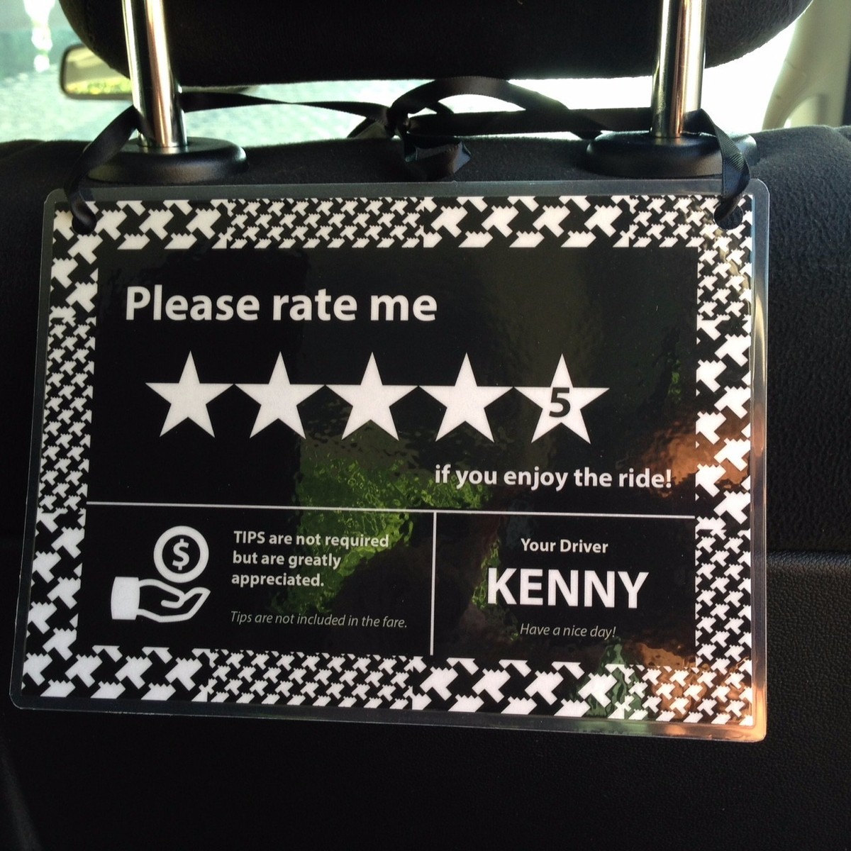 Custom 5-Star Rating Sign With Personalized Name – 4x6 Glossy, Perfect For Uber/Lyft-974476