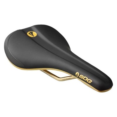 SDG Components Bel Air V3 Galactic Lux Alloy Black and Gold Mountain Bike Saddle
