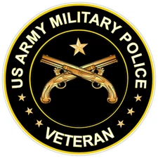US Army Military Police Veteran Bumper Sticker Vinyl Soldier Decal 5"