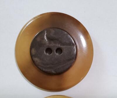 Vintage Corozo Nut Taupe-Brown Vegetable Ivory Buttons 50L - 1 1/4'' - 32mm (B80)