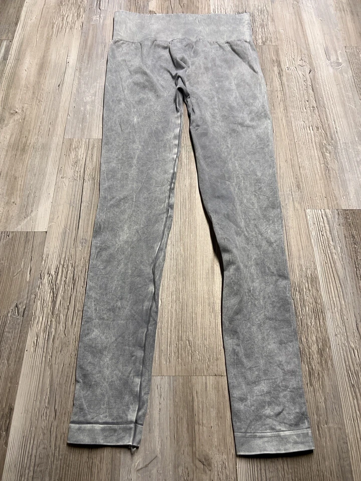 Leggings Nikibiki Gris Denim Estampado Lavado Ácido Cintura Alta Formadores Mujer Talla 0 Foto 2 de 4