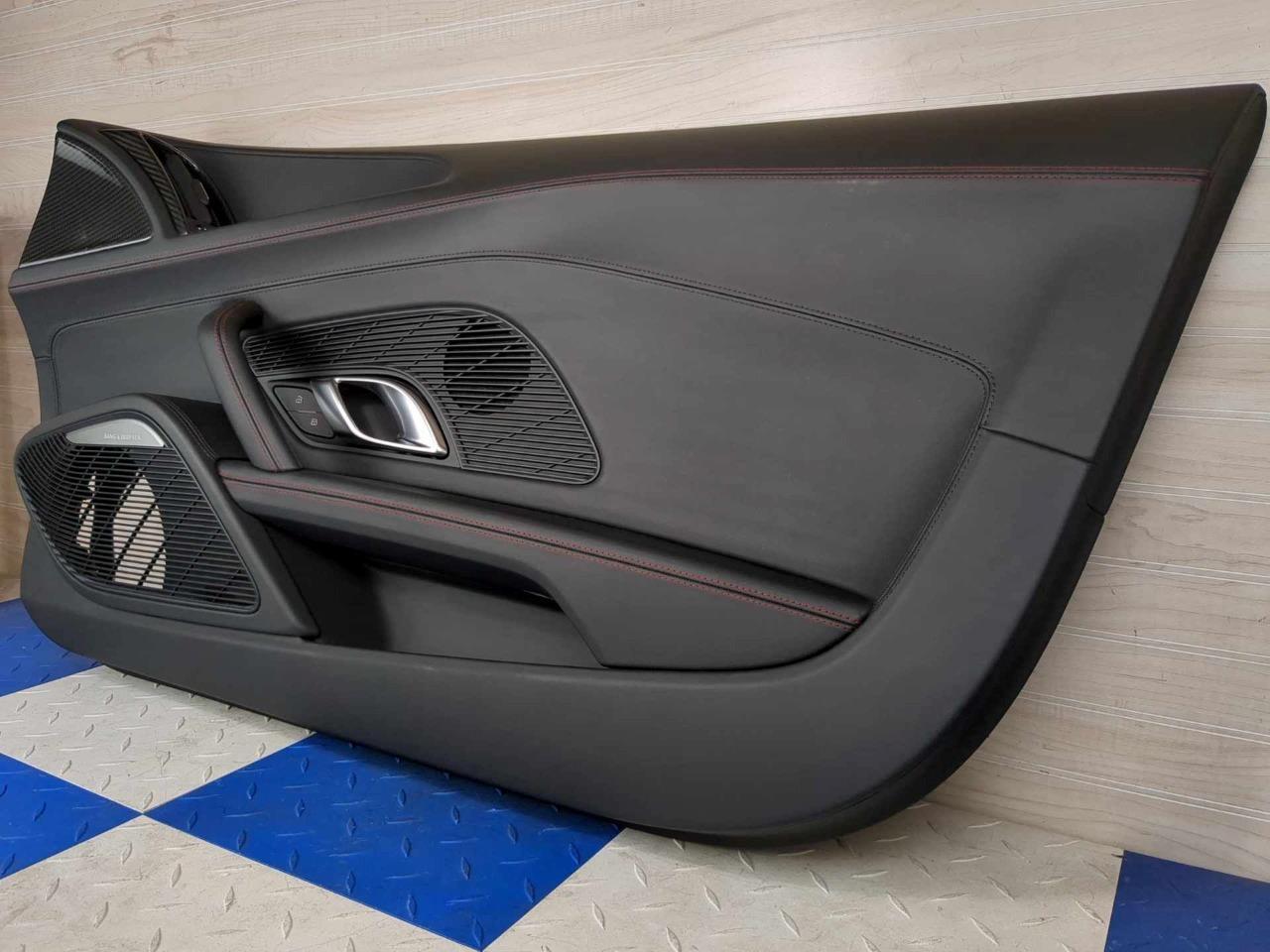 2017-2022 Audi R8 - OEM Right Passenger Door Trim Panel Carbon Fiber Black Red