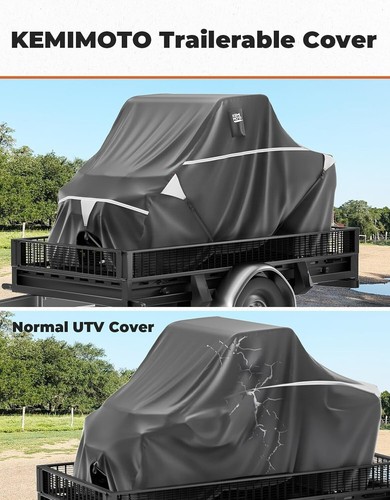 Trailering UTV Cover 2 Seater For Cam Am Defender Polaris Ranger 130x58x70" 1967 - Picture 7 of 8