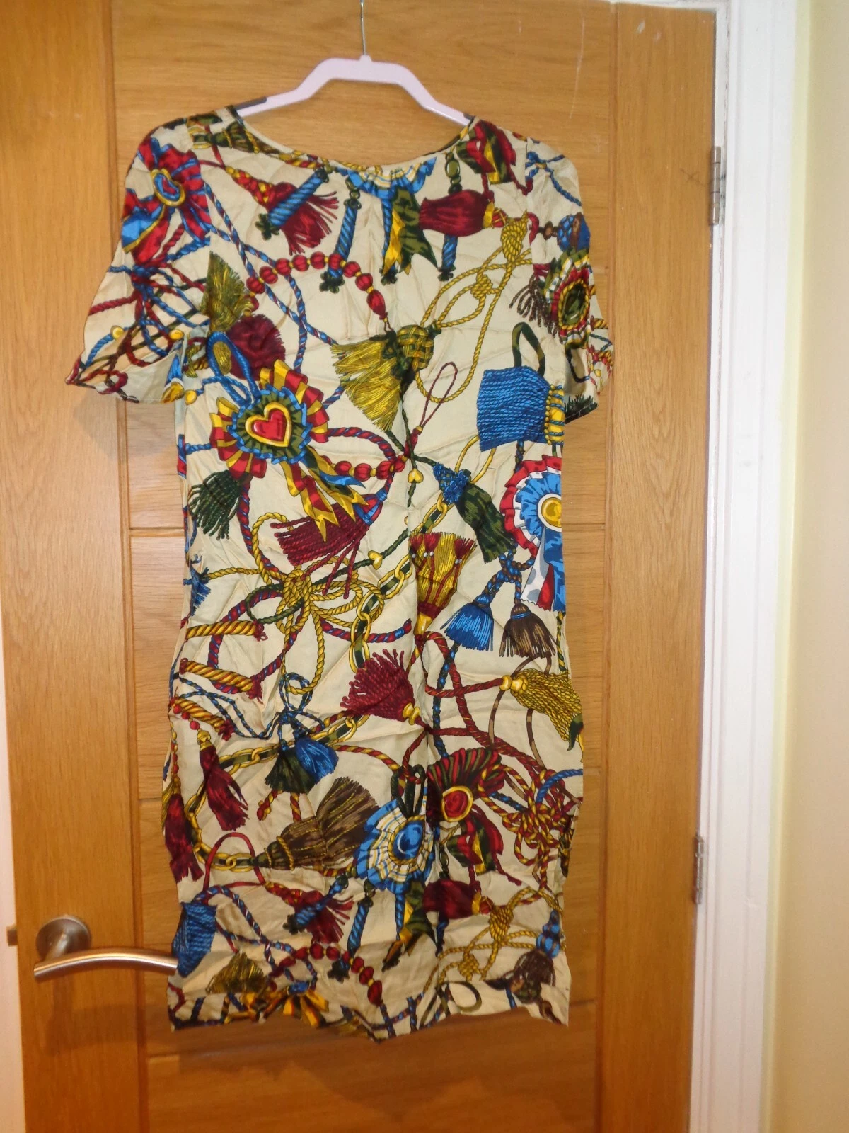 Abito Love Moschino maniche corte al ginocchio midi corda UK 8 US 4 I 40