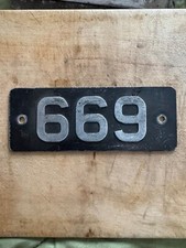 669 Thomas Tilling Group BTC Bus Coach Fleet Number Chassis Plate Sign Badge