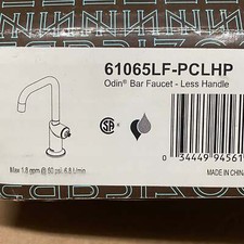 Brizo 61065LF-PCLHP Odin Chrome 1.8 GPM Single Hole Bar Faucet - Less Handle