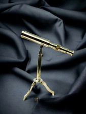 Handcrafted Nautical Brass Telescope with Tripod Stand Desk Decor Christmas Gift