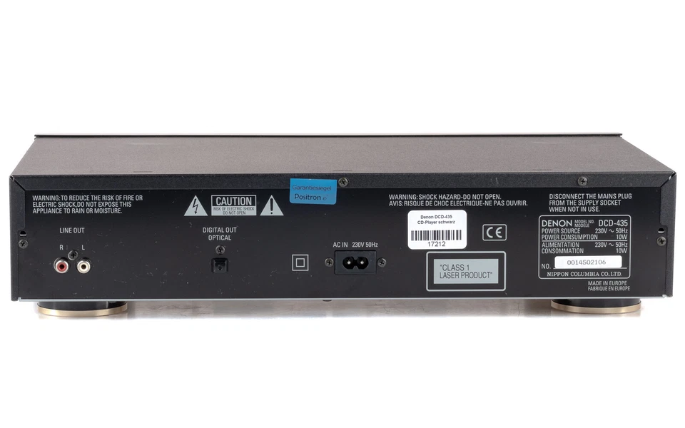 Denon DCD-435 Reproductor De CD + FB / Toslink / Revisado 1 Año De Garantía [3] - Imagen 4 de 4