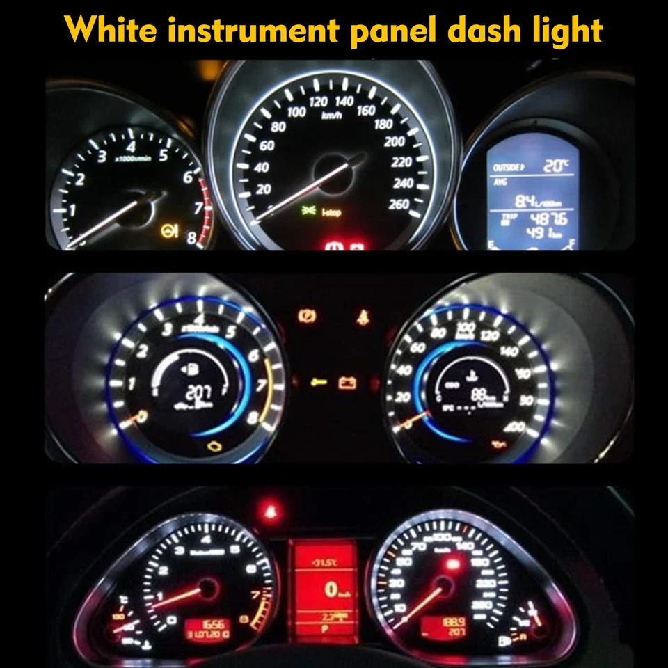 20X T10 Para Ford 194 Blanco LED Bombilla Tablero Cuadro de Instrumentos Calibre Luces Lámparas Foto 3 de 4