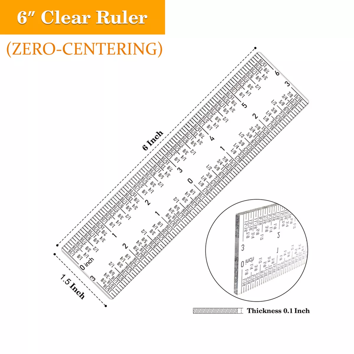 Acrylic Ruler 6 Inch, Acrylic Tool