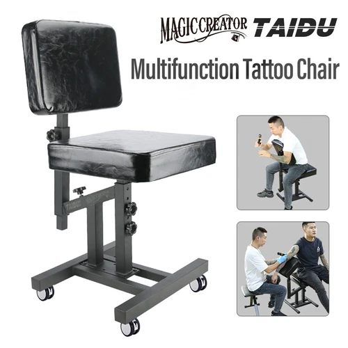 Premium Multifunctional Chair Tattoo Armrest Adjustable Height with Wheel Chair video thumbnail
