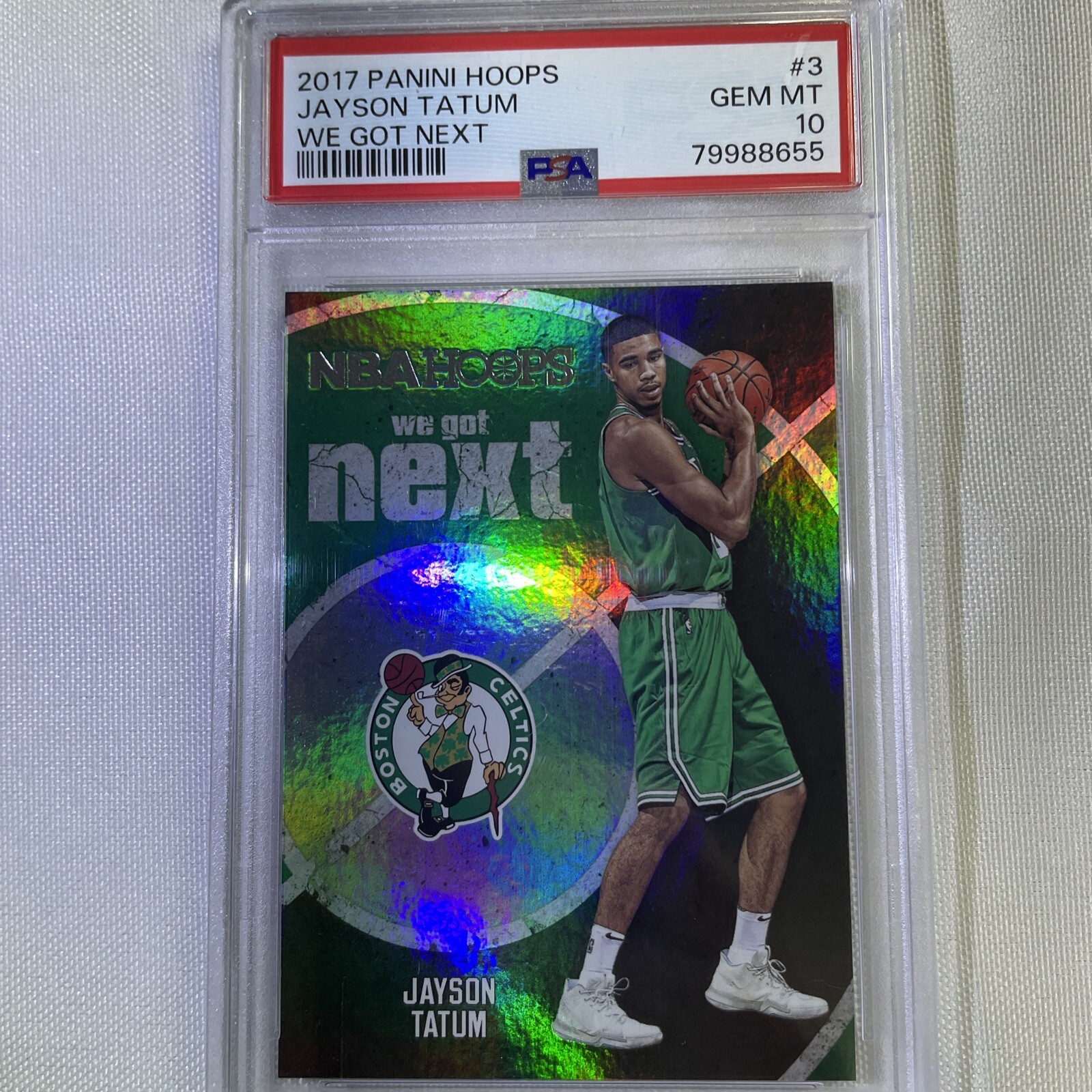 Jayson Tatum RC 2017 Panini Hoops #3 We Got Next PSA 10 🔥🔥 Boston Celtics MVP