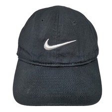 Nike Boy's Strapback Hat Black Size 4-7 Embroidered Swoosh Logo 100 Cotton