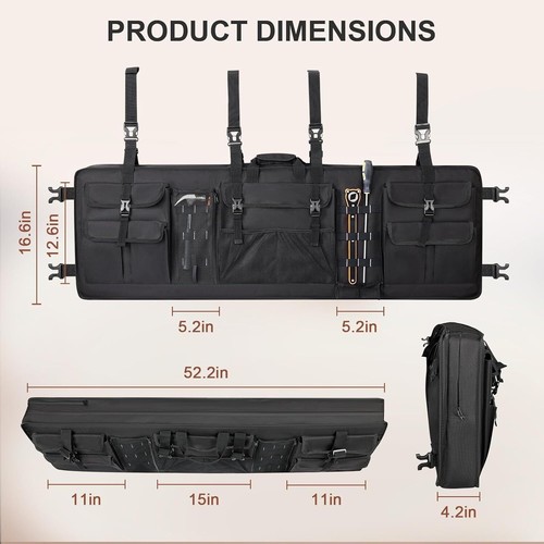 UTV Storage Bag with Straps | Universal for Polaris Ranger Yamaha Most UTVs - Picture 2 of 7