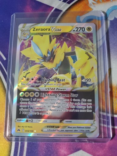 Pokémon TCG Zeraora VSTAR Crown Zenith 055/159 Holo Ultra Rare