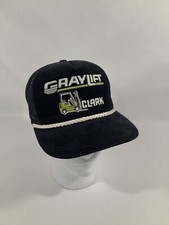 GRAYLIFT Clark Forklift Hat Cap Black SnapBack Vintage Corduroy Adjustable OSFM