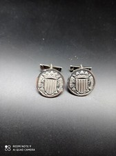 Anciens Boutons de Manchette en Argent Massif ,université TECHNICA  PROGRESSIO