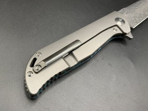 Coltelli Reate K2 Damasteel Tanto Artico Fibra di Carbonio Esclusivo Titanio 1 Di 2 - Foto 7 di 11