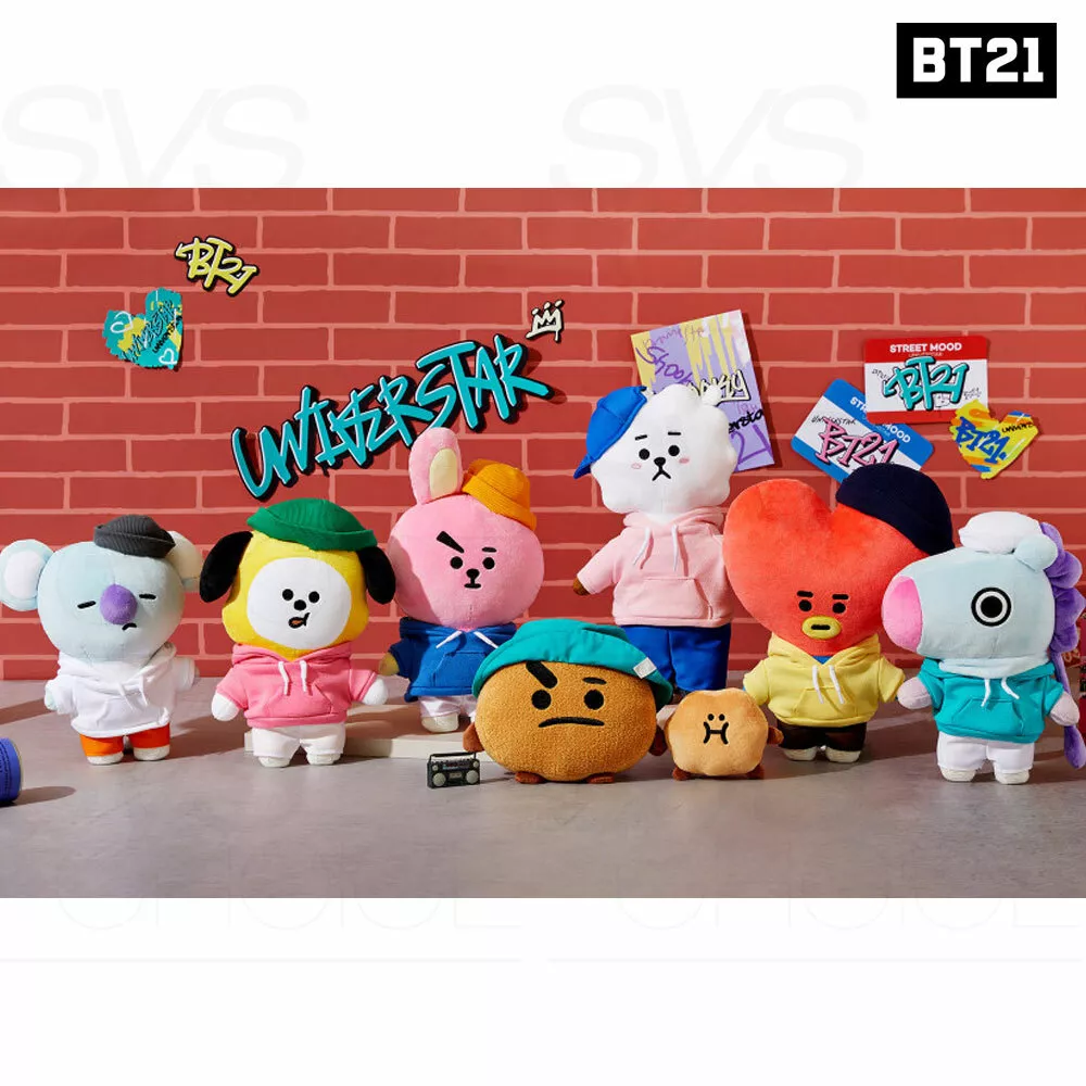 BTS BT21 Official Authentic Goods Plush Doll Street Mood Ver + Tracking  Number