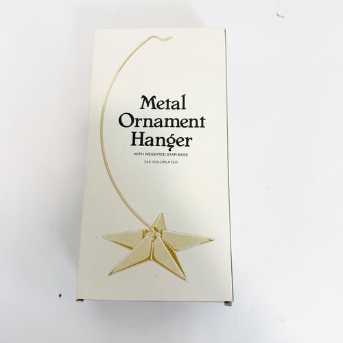 Dept. vintage 56 perchas de adornos de metal con base de estrella ponderada chapada en oro de 24 quilates - Imagen 4 de 5