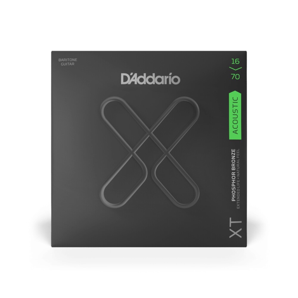Акустические струны для баритона DAddario XTAPB1670 с покрытием из люминофорной бронзы - .016-.070