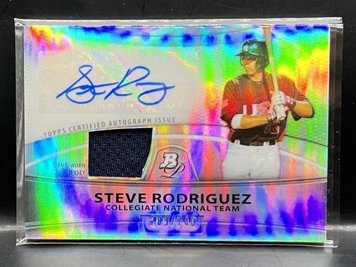 2010 Bowman Platinum Relic Autographs Refractors Steve Rodriguez /740 - Bild 1 von 3