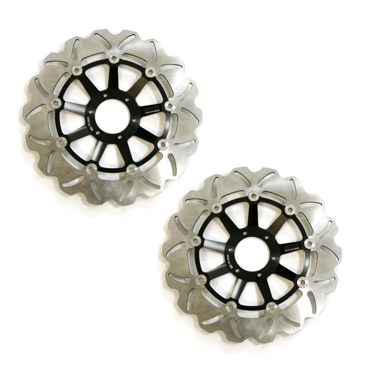 Rezo Wavy Front Brake Rotor Discs Pair for Yamaha FJ 1200 86-93