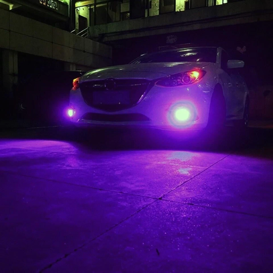 PURPLE 9006 Led Fog Light Bulbs HB4 Fit Hyundai Accent 2018 - 2022 Bumper Lights - Image 4 of 4