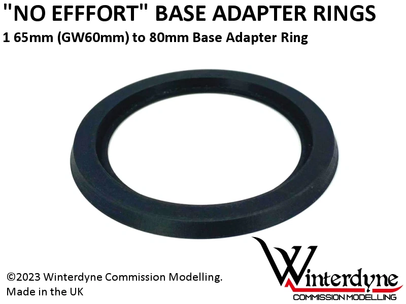 'No Effort' 65mm (GW 60mm) to 80mm Base Adapter Ring / Converter (Warhammer 4...