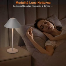 2 Pezzi Lampada Da Tavolo LED Touch, Ricaricabile USB Touch 3 Colori Dimmerabile Continuo Protezione Degli Occhi Luce Notturna Oro 93471270