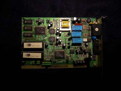 Used Cirrus Logic ISA Modem Card FM-3131 Mic Speaker Line Phone Ports RJ-11