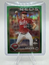 2024 Topps Chrome Baseball Green Refractor Carson Spiers Cincinnati Reds RC /99