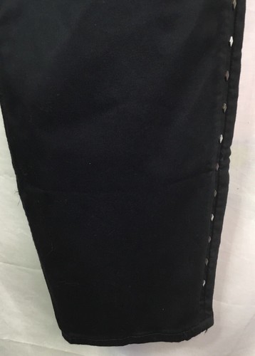 AUTOGRAPH BLACK DENIM “METAL STUD DETAIL LEG” STRETCH JEAN SIZE 26 NEW #26 - Picture 2 of 11