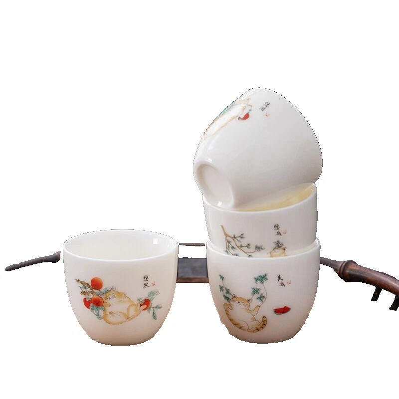 Xícaras de Chá Multicolorido Estampa Animal