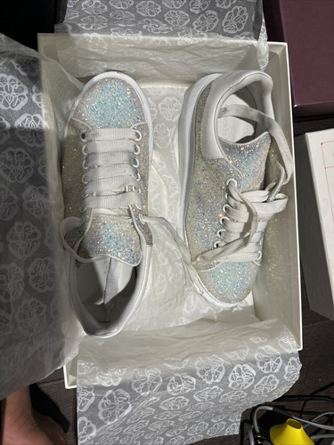 Alexander McQueen Men’s Runway Glitter White Sneaker - Picture 5 of 9