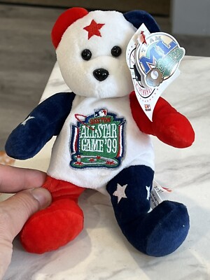 NWT 1999 BEANIE Baby Bear MLB ALL-STAR GAME @ Fenway Park BOSTON 8
