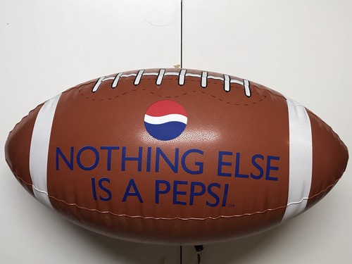 pepsi inflatable blowup football 1990’s Nothing Else Is A Pepsi Slogan - Picture 3 of 4
